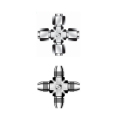 DK-LOK BRASS Union Cross (Tube to Tube) KX Series