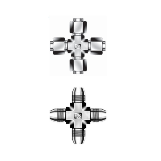 DK-LOK BRASS Union Cross (Tube to Tube) KX Series