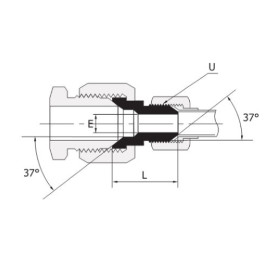 DK-LOK BRASS Fitting Port Reducer (Tube Port to Tube Port) KPR Series
