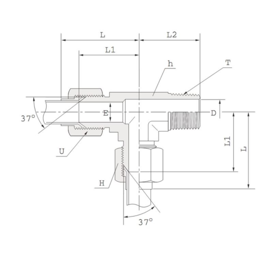 DK-LOK BRASS Male Run Tee (Tube to Male Pipe) KTRM Series