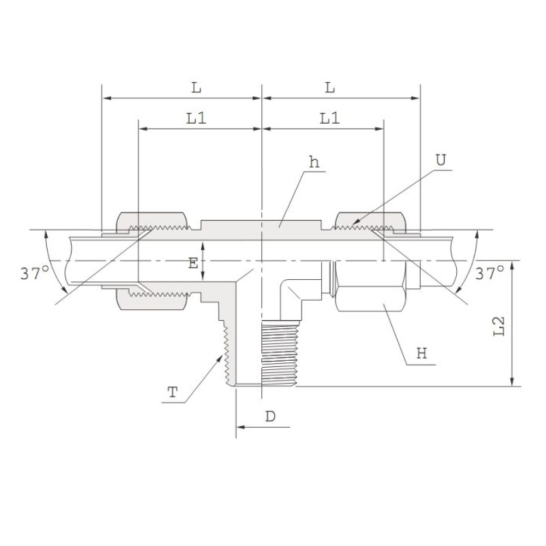 DK-LOK BRASS Male Branch Tee (Tube to Male Pipe) KTBM Series
