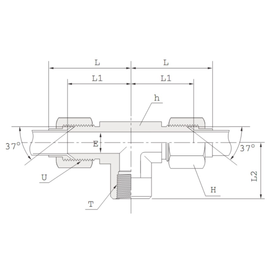 DK-LOK SS316 Female Branch Tee (Tube to Female Pipe) KTBF Series