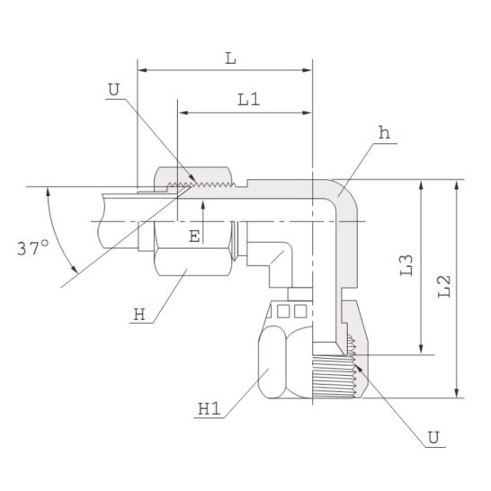 DK-LOK SS316 Swivel Elbow (Swivel Fittings) KSL Series