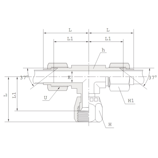 DK-LOK BRASS Swivel Branch Tee (Swivel Fittings) KSBT Series