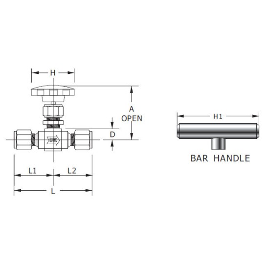 DK-LOK BRASS Needle Valves 1/8" FNPT x 1/8" FNPT