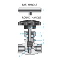 DK-LOK BRASS Needle Valves 1/8" MNPT x 1/8" MNPT