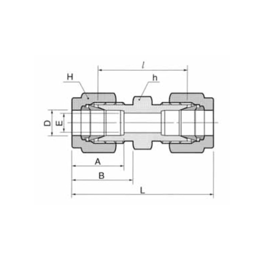 DK-LOK BRASS Union DU Metric Series