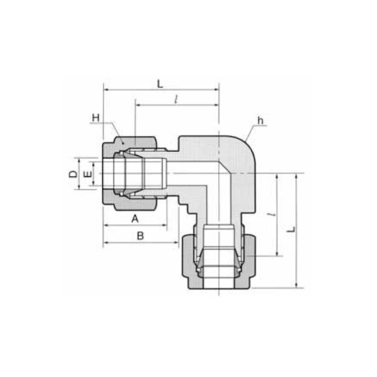 DK-LOK SS316 Union Elbow DL Metric Series