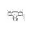 DK-LOK BRASS Union Tee DT Metric Series