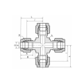 DK-LOK BRASS Union Cross DX Series