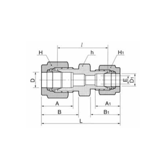DK-LOK BRASS Reducing Union DUR Series
