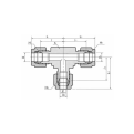 DK-LOK BRASS Reducing Union Tee DTR Series