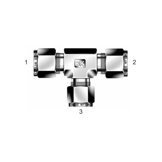 DK-LOK SS316 Reducing Union Tee DTR Metric Series