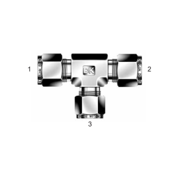 DK-LOK BRASS Reducing Union Tee DTR Metric Series