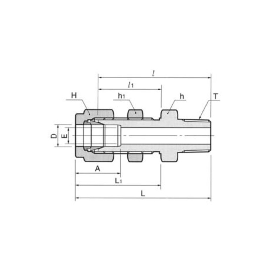DK-LOK SS316 Bulkhead Male Connector DMCB-N Series
