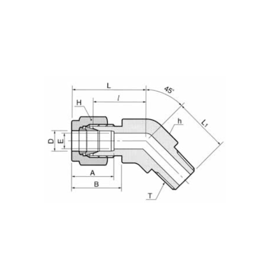 DK-LOK BRASS 45 Degree Male Connector DLBM Series
