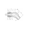 DK-LOK SS316 45 Degree Male Connector DLBM Metric Series