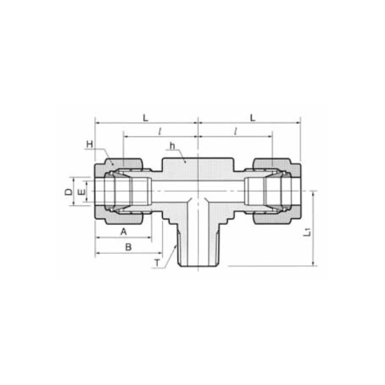 DK-LOK BRASS Male Branch Tee DTBM-N Metric Series