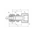 DK-LOK BRASS Bulkhead Female Connector DCBF-N Metric Series
