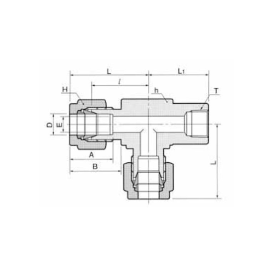 DK-LOK SS316 Female Run Tee DTRF-N Metric Series