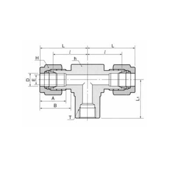 DK-LOK BRASS Female Branch Tee DTBF-N Metric Series