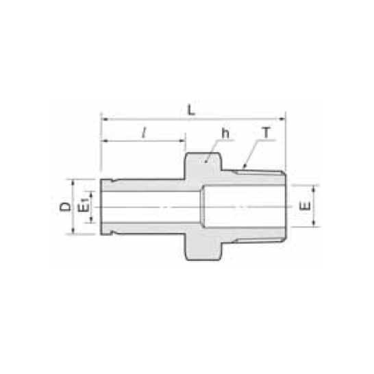 DK-LOK SS316 Male Adapter DAM-N Metric Series