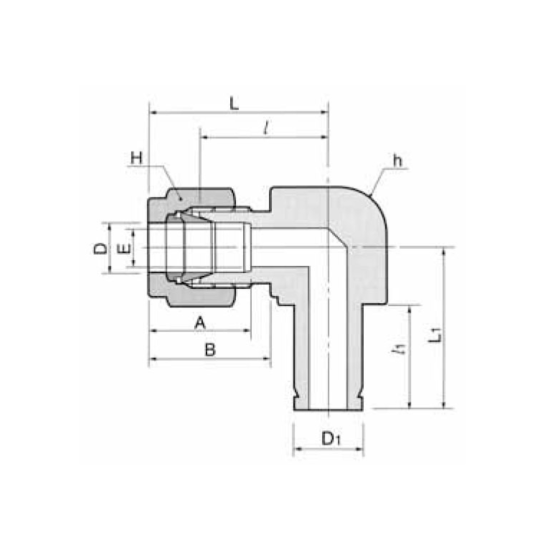 DK-LOK SS316 Elbow Adapter DLA Metric Series