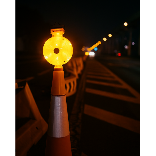 TENTO Solar Flashing Light Round For PE Cone