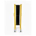 Steel Expandable Safety Barrier with Brakes on Wheels 3.5M (Yellow/Black)