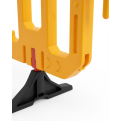 Traffic Crowd Barrier. 2m x 1m. Interlocking Barricade. Yellow with red & white sticker