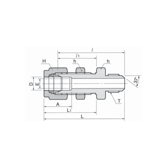 DK-LOK BRASS AN Bulkhead Union DUBA Series