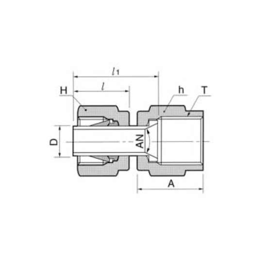 DK-LOK SS316 AN Adapter DAA Series