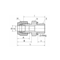 DK-LOK SS316 O-Seal Straight Thread Connector DMC-UO Series