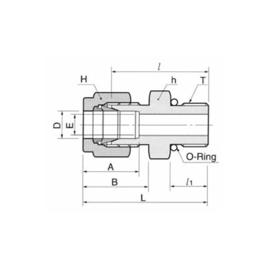 DK-LOK SS316 Non-Positionable SAE Male Connector DMCS-U Series