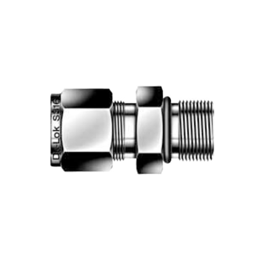 DK-LOK SS316 Non-Positionable SAE Male Connector DMCS-U Metric Series