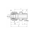 DK-LOK SS316 Non-Positionable SAE Male Connector DMCS-U Metric Series