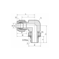 DK-LOK SS316 Positionable SAE Male Elbow DLS-UP Series