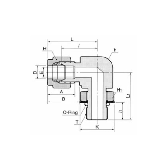 DK-LOK BRASS Positionable SAE Male Elbow DLS-UP Series