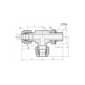DK-LOK SS316 Positionable SAE Male Run Tee DTRS-UP Series
