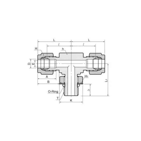 DK-LOK SS316 Positionable SAE Male Branch Tee DTBS-UP Series