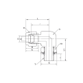 DK-LOK SS316 Positionable Male Elbow ISO Parallel Thread DLM-GP Series
