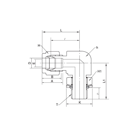 DK-LOK BRASS Positionable Male Elbow ISO Parallel Thread DLM-GP Metric Series