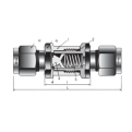 DK-LOK BRASS Poppet Check Valve (3/8" Tube Fittings 3PSI) V33C Series