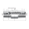 DK-LOK SS316 One-Piece Adjustable Check Valve (1/4" MNPT 150PSI) VA33A Series