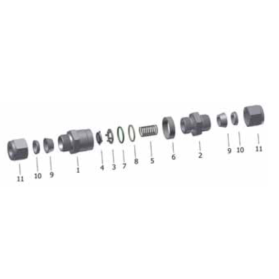 DK-LOK SS316 High Pressure Check Valve (1/2" Tube Fitting 1PSI) VH36B Series