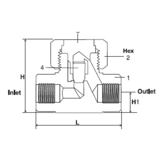 DK-LOK SS316 High Pressure Check Valve (11.1MM ORIFICE 1/2" FNPT) VL36C Series