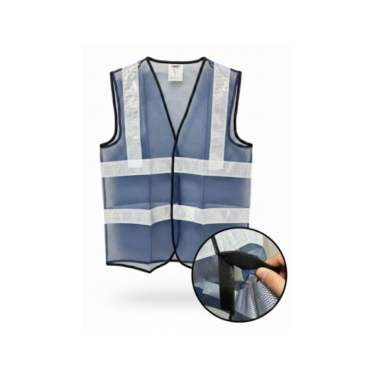 LTA Blue Safety Vest With White Reflective