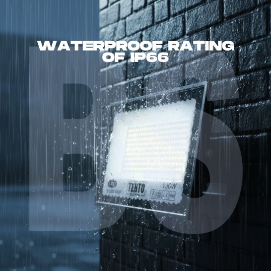 TENTO LED Flood Light 100W 9000Lumens | IP66 Outdoor Use |1.5M Wire Cable