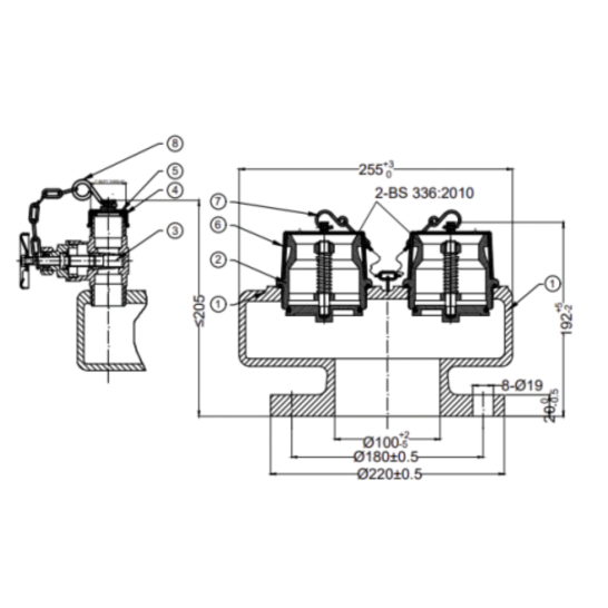 2 Way Breeching Inlet