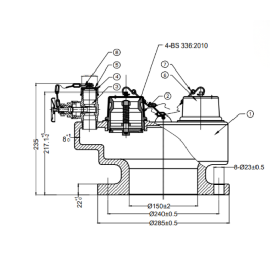 4 Way Breeching Inlet